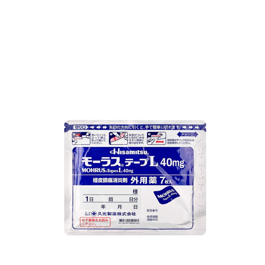 Hisamitsu Mohrus Tape L 40mg Muscle Pain Relief Patch 7 Sheets