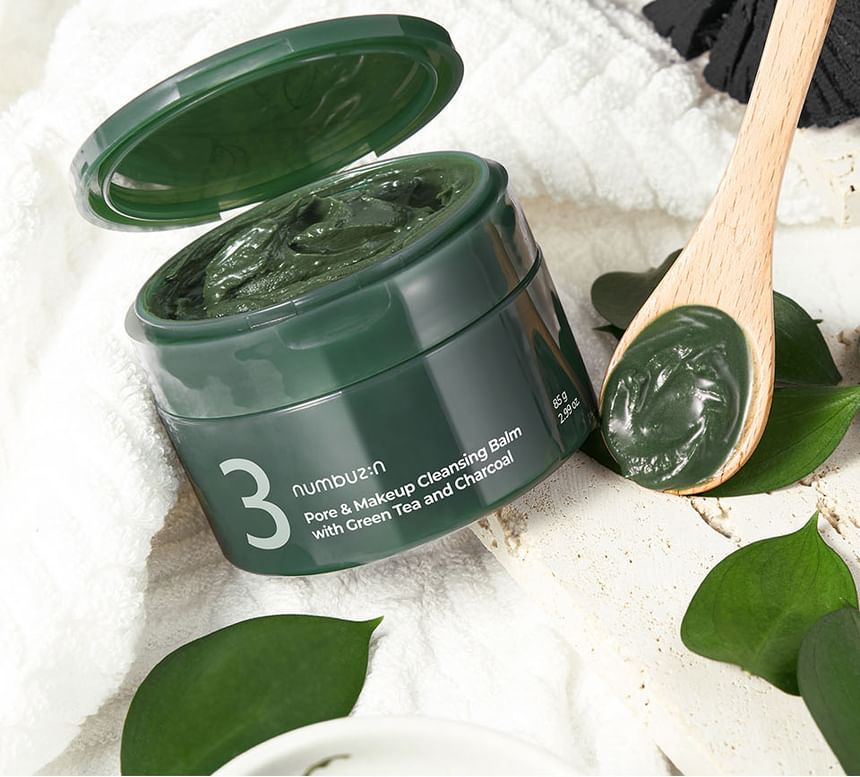 NUMBUZIN - No.3 Pore & Makeup Cleansing Balm With Green Tea And Charcoal 85g