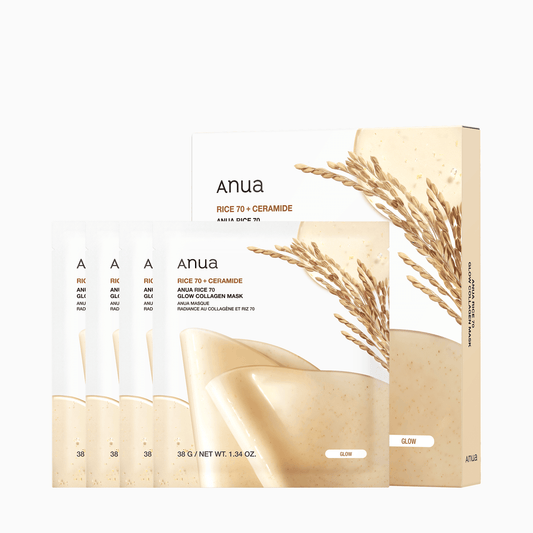 Anua - Rice 70 Glow Collagen Mask (38G*4EA)