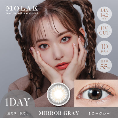 Molak Mirror Gray Daily Lenses 10pcs